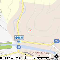 京都府南丹市日吉町中小道津周辺の地図