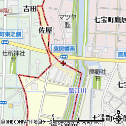 愛知県あま市七宝町鷹居周辺の地図