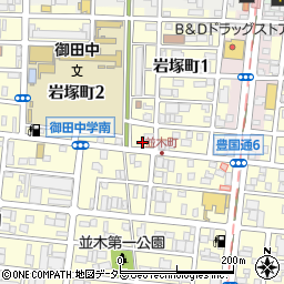 愛知県名古屋市中村区岩塚町1丁目33-1周辺の地図