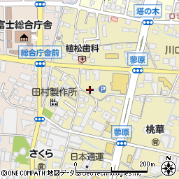 静岡県富士市蓼原63周辺の地図