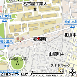 愛知県名古屋市昭和区狭間町17周辺の地図