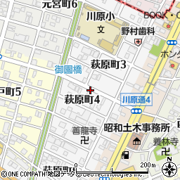 愛知県名古屋市昭和区萩原町周辺の地図