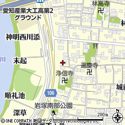 愛知県名古屋市中村区岩塚町郷中14周辺の地図