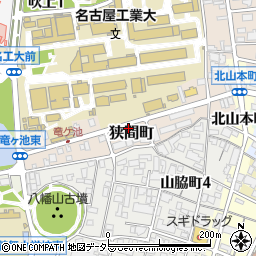 愛知県名古屋市昭和区狭間町周辺の地図