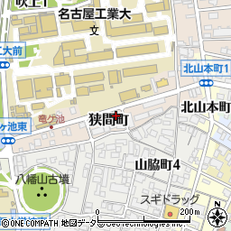 愛知県名古屋市昭和区狭間町23周辺の地図
