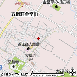 滋賀県東近江市五個荘金堂町653周辺の地図