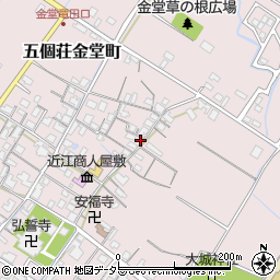 滋賀県東近江市五個荘金堂町652周辺の地図