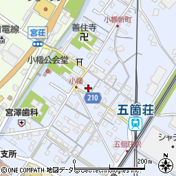 滋賀県東近江市五個荘小幡町596周辺の地図