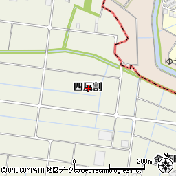愛知県愛西市日置町四反割周辺の地図