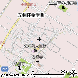 滋賀県東近江市五個荘金堂町648周辺の地図