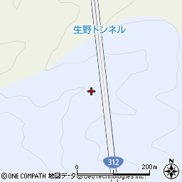 生野トンネル周辺の地図