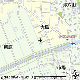 愛知県津島市唐臼町大島47周辺の地図