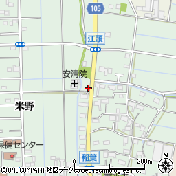 愛知県愛西市稲葉町周辺の地図