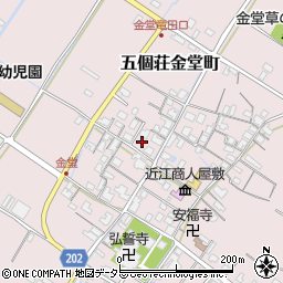 滋賀県東近江市五個荘金堂町873周辺の地図