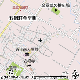 滋賀県東近江市五個荘金堂町654周辺の地図