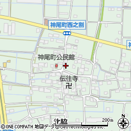愛知県津島市神尾町西之割周辺の地図