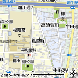 愛知県名古屋市中村区烏森町1丁目25周辺の地図