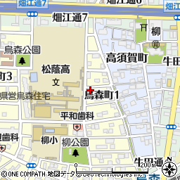 愛知県名古屋市中村区烏森町1丁目23周辺の地図
