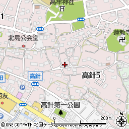 愛知県名古屋市名東区高針5丁目506周辺の地図