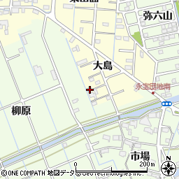 愛知県津島市唐臼町大島40周辺の地図