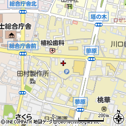 静岡県富士市蓼原61周辺の地図