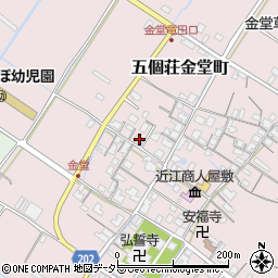 滋賀県東近江市五個荘金堂町872周辺の地図
