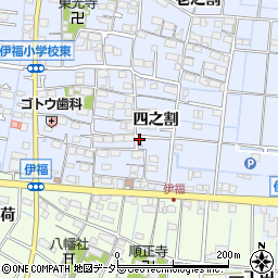 愛知県あま市七宝町伊福四之割周辺の地図
