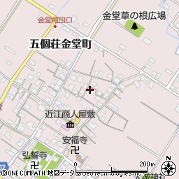 滋賀県東近江市五個荘金堂町664周辺の地図