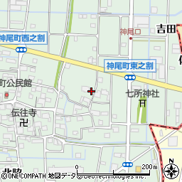 愛知県津島市神尾町東之割周辺の地図