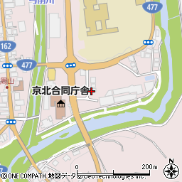 京都府京都市右京区京北周山町（上寺田）周辺の地図