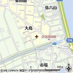 愛知県津島市唐臼町大島7-3周辺の地図