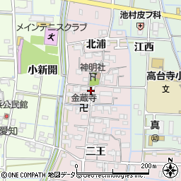 愛知県津島市高台寺町周辺の地図