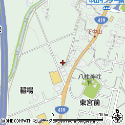 愛知県豊田市西中山町稲場周辺の地図