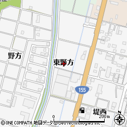 愛知県愛西市山路町東野方周辺の地図