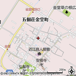 滋賀県東近江市五個荘金堂町675周辺の地図