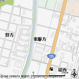 愛知県愛西市山路町（東野方）周辺の地図