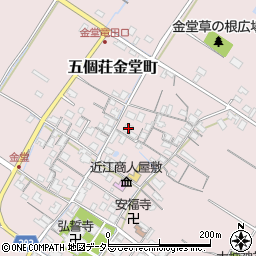 滋賀県東近江市五個荘金堂町674周辺の地図