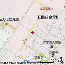 滋賀県東近江市五個荘金堂町885周辺の地図