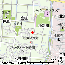 愛知県津島市白浜町宮組96-1周辺の地図