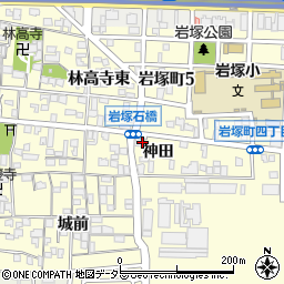 愛知県名古屋市中村区岩塚町神田周辺の地図
