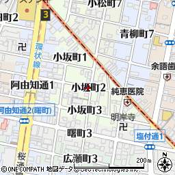 愛知県名古屋市昭和区小坂町周辺の地図