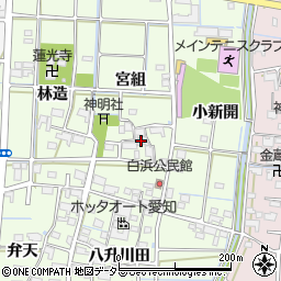 愛知県津島市白浜町宮組周辺の地図