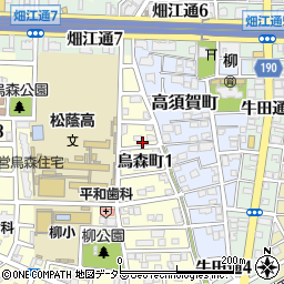 〒453-0855 愛知県名古屋市中村区烏森町の地図