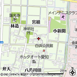 愛知県津島市白浜町（宮組）周辺の地図