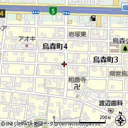 愛知県名古屋市中村区烏森町4丁目周辺の地図
