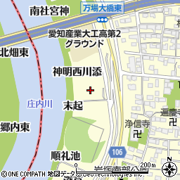愛知県名古屋市中村区岩塚町末起周辺の地図