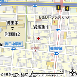 愛知県名古屋市中村区岩塚町1丁目56周辺の地図