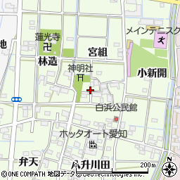 愛知県津島市白浜町宮組66周辺の地図