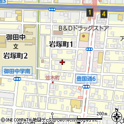 愛知県名古屋市中村区岩塚町1丁目周辺の地図