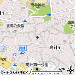 愛知県名古屋市名東区高針5丁目509周辺の地図